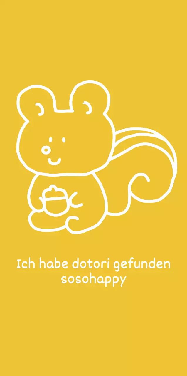 Personalisierte Waren mit einem niedlichen gelben und weißen Eichhörnchen Strich Illustration