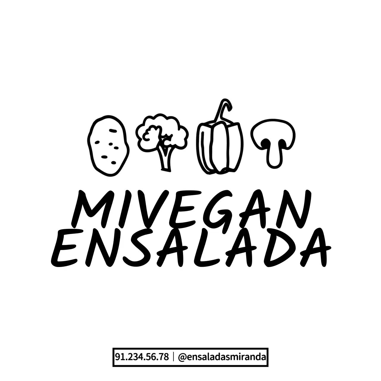 Lindo vegetal ilustración combinación estilo ensalada tienda promoción y guía de información