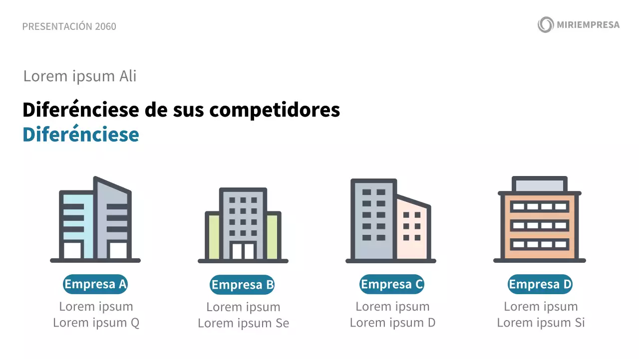 Una moderna propuesta de presentación corporativa en blanco y azul