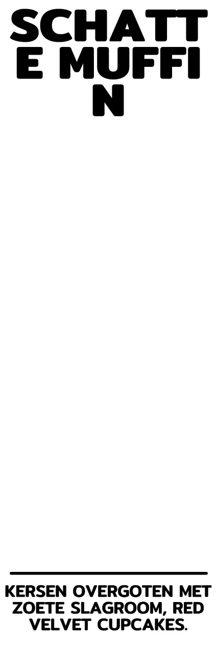 Leuke cupcake karakter stijl voor cafe merchandise