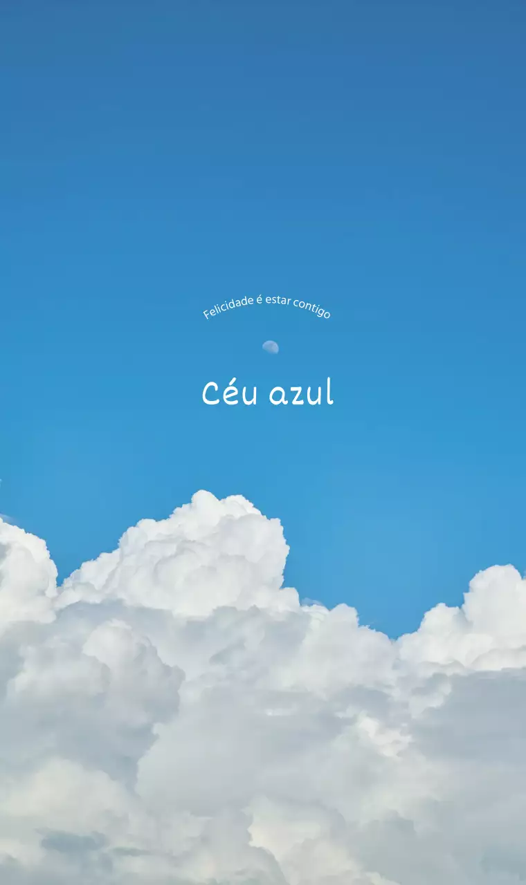 Céu limpo e design caligráfico
