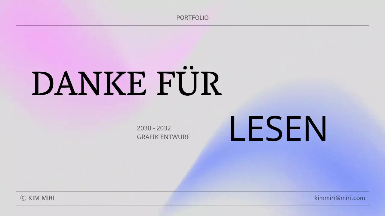 Eine moderne Mappe in Rosa und Blau