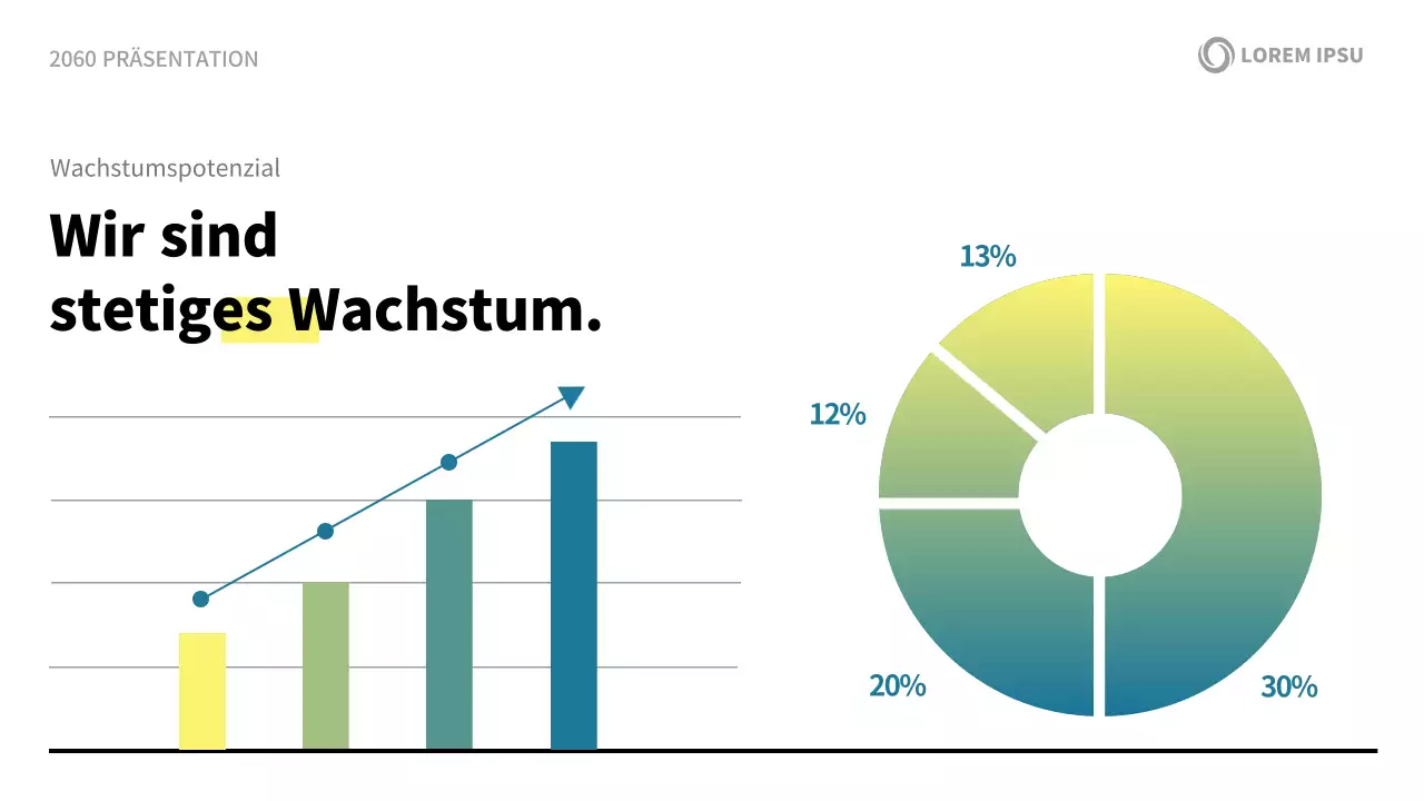 Ein moderner weiß-blauer Vorschlag zur Einführung eines Unternehmens
