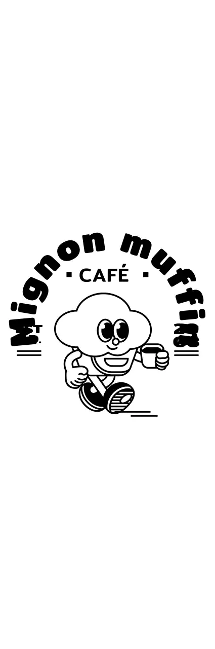 Personnage de cupcake mignon pour marchandise de café