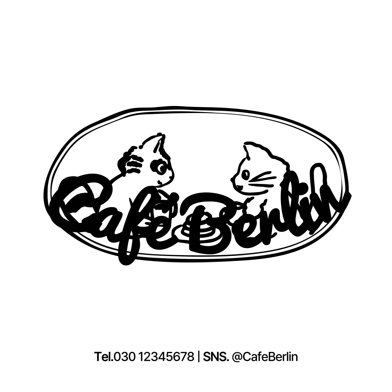 Niedlich und emotional Waschbär und Katze Charakter Illustration Stil zu fördern und zu informieren Cafés