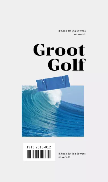 Wave fotolijst concept en typografie ontwerp