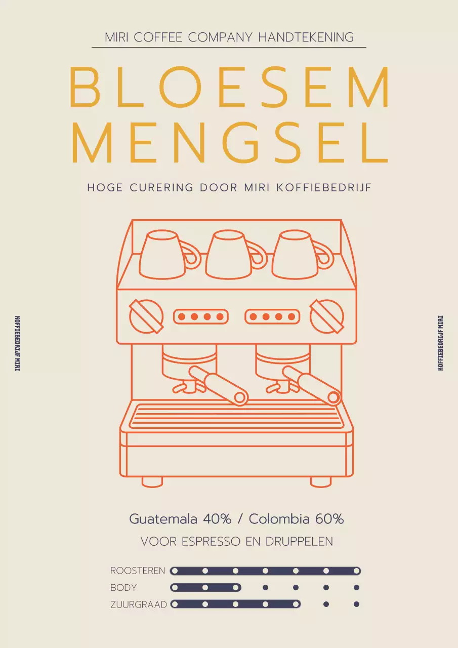 Eenvoudige koffiebonen in ivoor