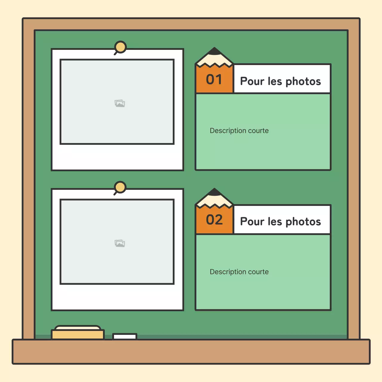 Cartes éducatives colorées pour tableaux noirsNews