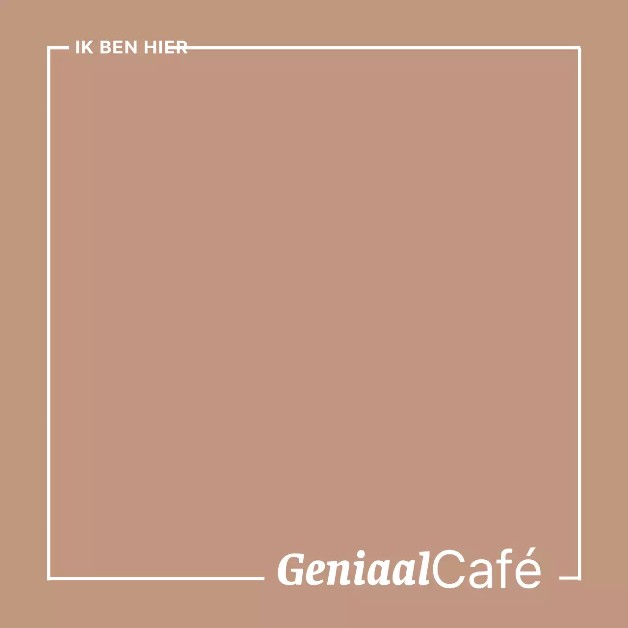 Voor cafépromoties en souvenirfoto's met een eenvoudige witte, vierkante lay-out