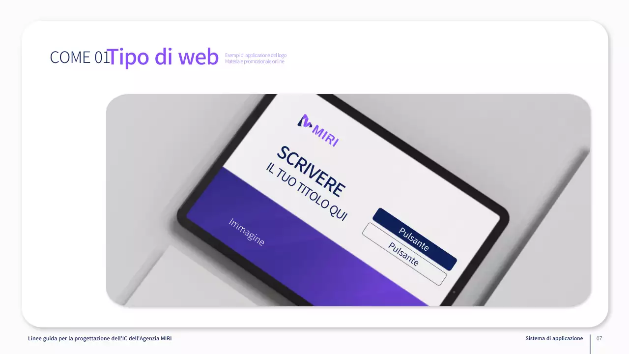 Linee guida del marchio aziendale in viola