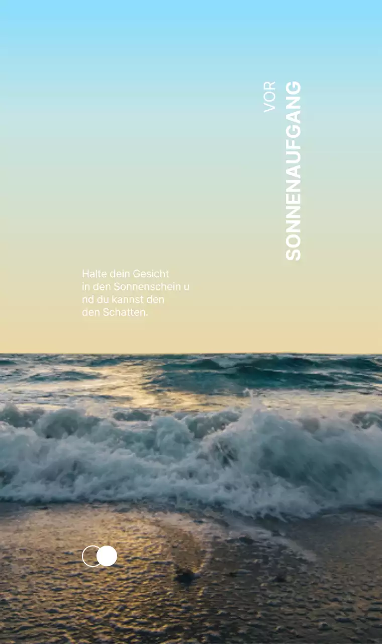 Emotionales Konzept mit atemberaubenden Stränden und sinnlichen Texten in Farbverläufen