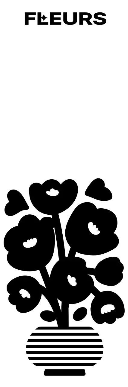 Illustration florale simple et branchée et combinaison de texte pour produits personnels