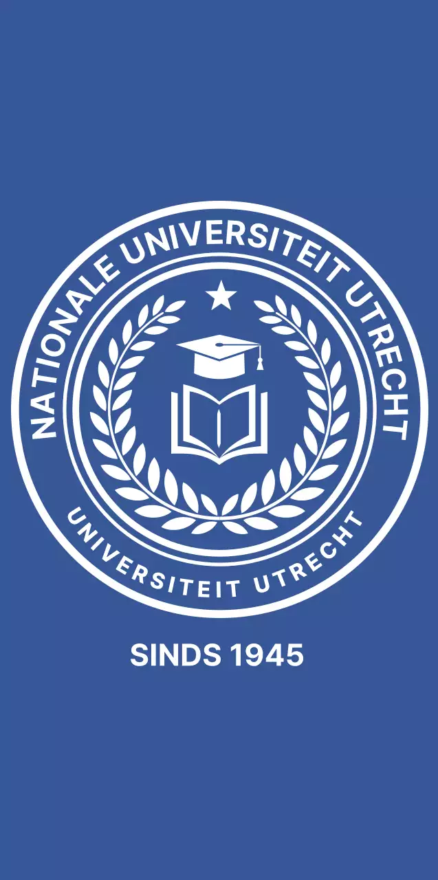 Schoolsouvenirs met blauwe en witte universiteitssymbolen