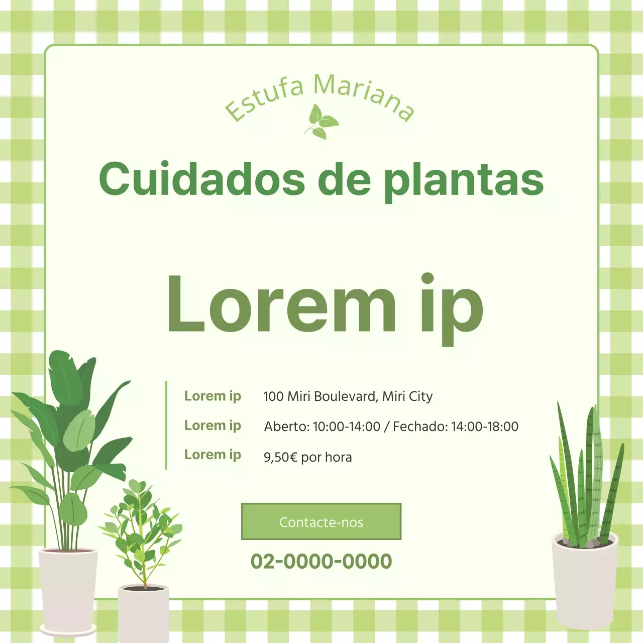 Folheto de recrutamento de pessoal de jardim verde claro, fresco e giro V2
