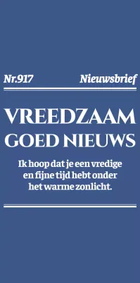 Een eenvoudig en emotioneel Londens krantenconcept in blauw en wit voor gepersonaliseerde merchandise.