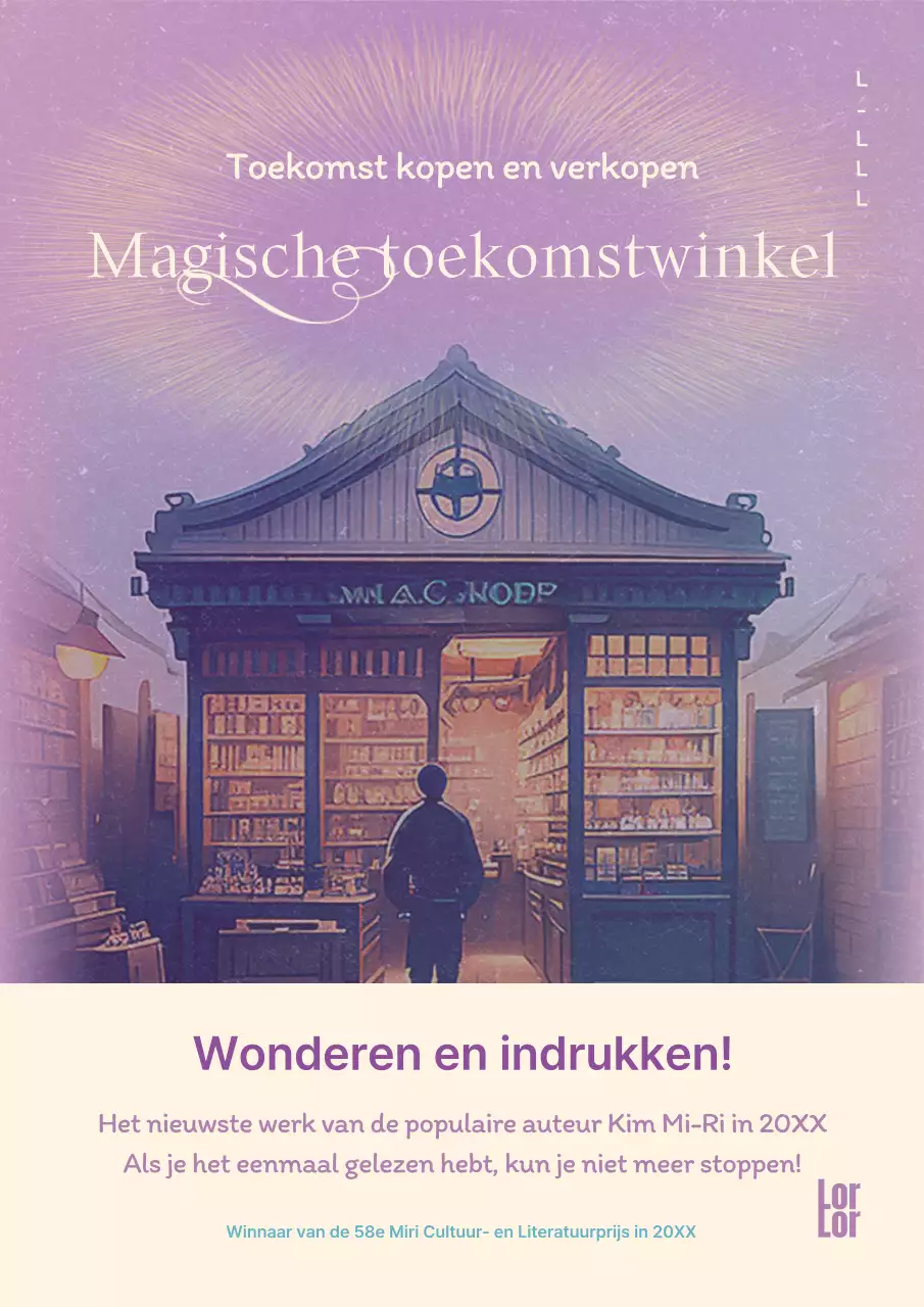 Een mysterieuze roman met een paarse achtergrond