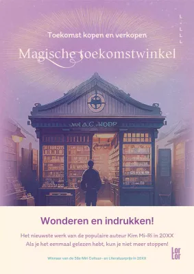 Een mysterieuze roman met een paarse achtergrond