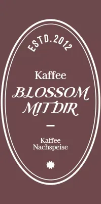 Das Logo des Cafés ist in einem gefühlvollen Braun und Weiß gehalten.