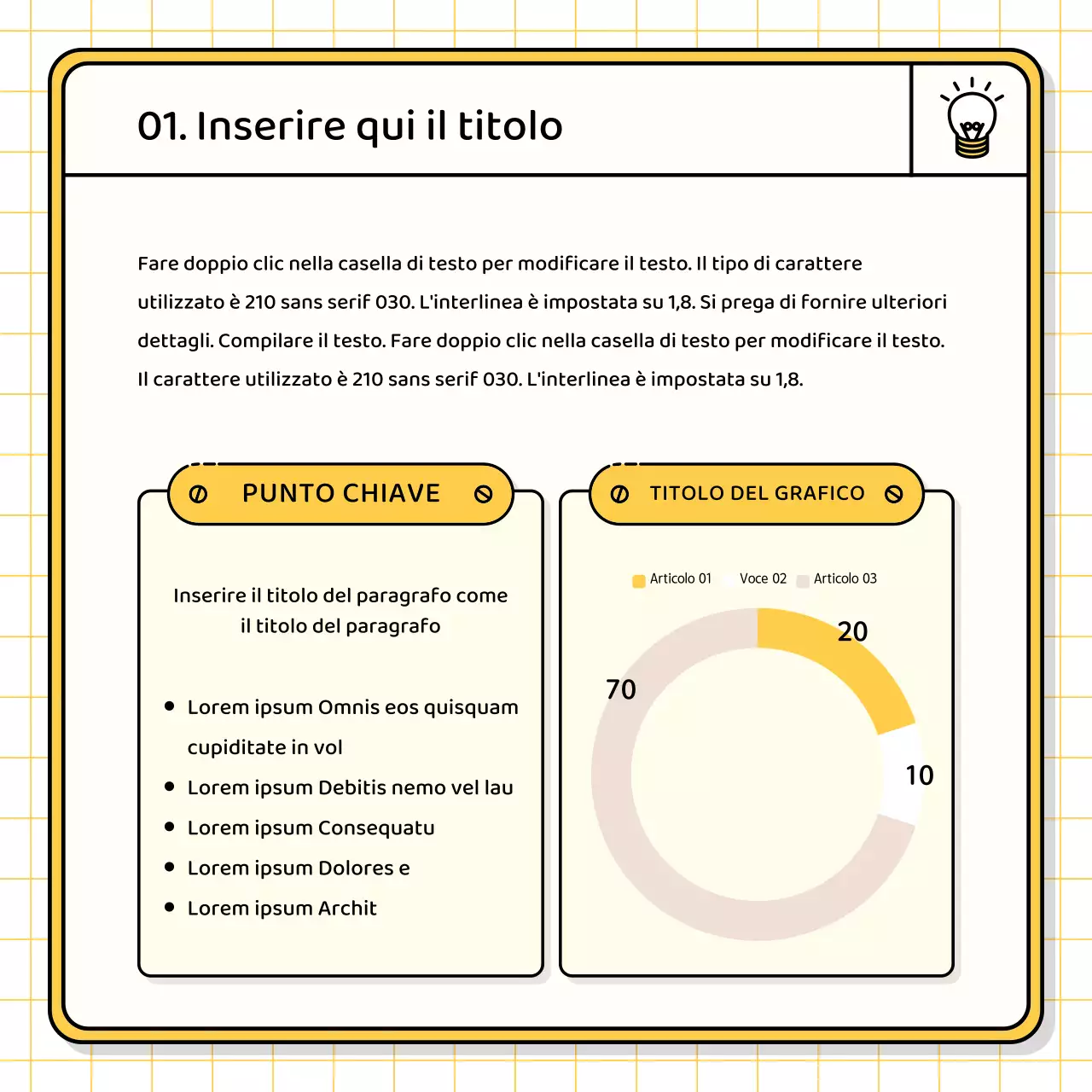 Kit di presentazione di base in giallo e chartreuse
