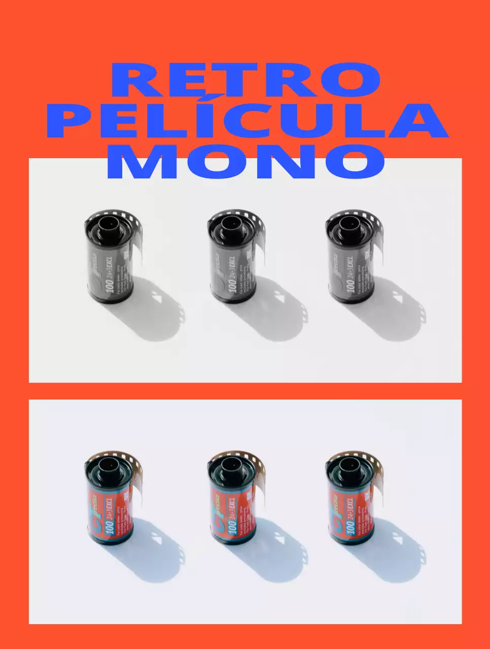 Mercancía de concepto moderno con marcos y fotos de colores llamativos y muy saturados.