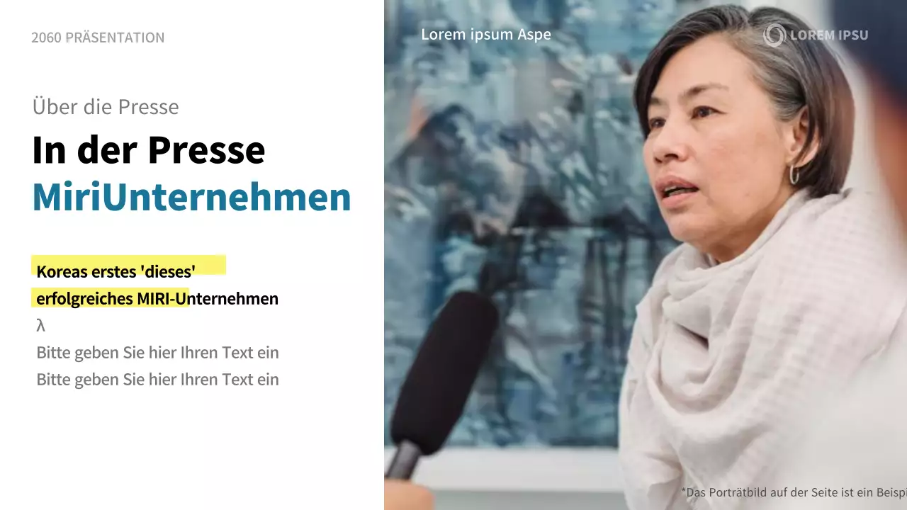 Ein moderner weiß-blauer Vorschlag zur Einführung eines Unternehmens