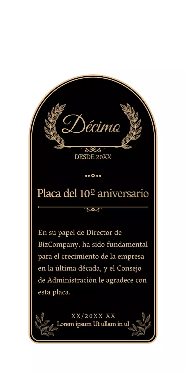 Una sencilla y emotiva celebración de aniversario en negro y dorado