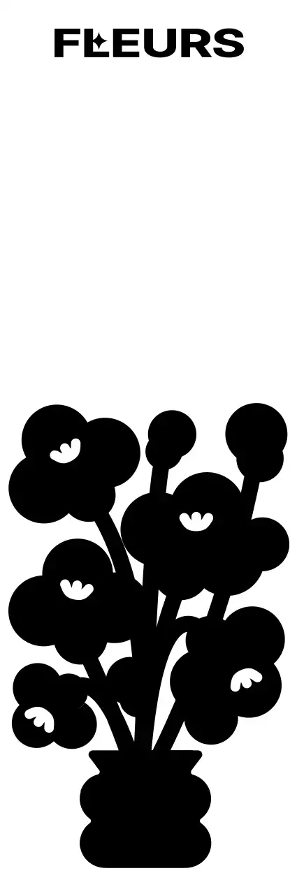 Illustration florale simple et branchée et combinaison de texte pour produits personnels