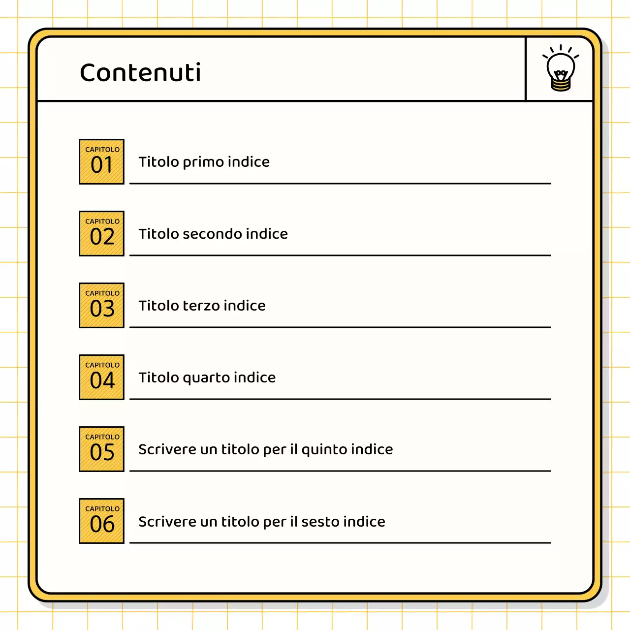 Kit di presentazione di base in giallo e chartreuse