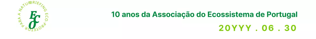 Símbolos simples e emocionais em verde e castanho Combinação de logótipo e texto Estilo de apresentação Comemoração do aniversário da Ecological Society