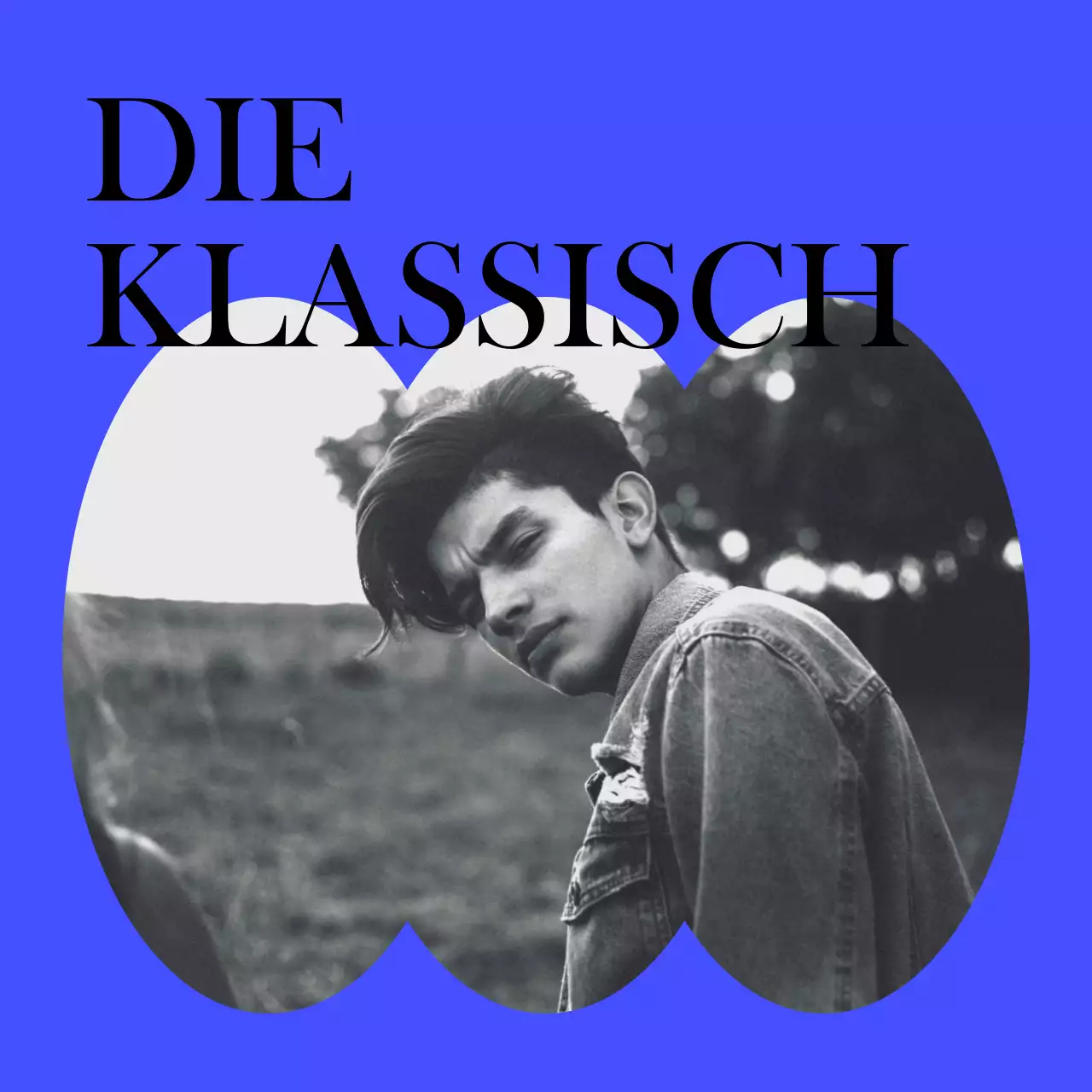 Sentimentale Waren mit Rahmen in verschiedenen Formen in Blau, Grün und Schwarz sowie Schwarz-Weiß-Fotos