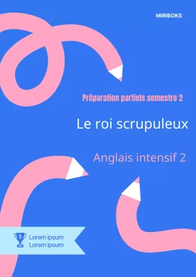 Une touche de bleu et de rose sur la couverture d'un cahier d'exercices d'anglais
