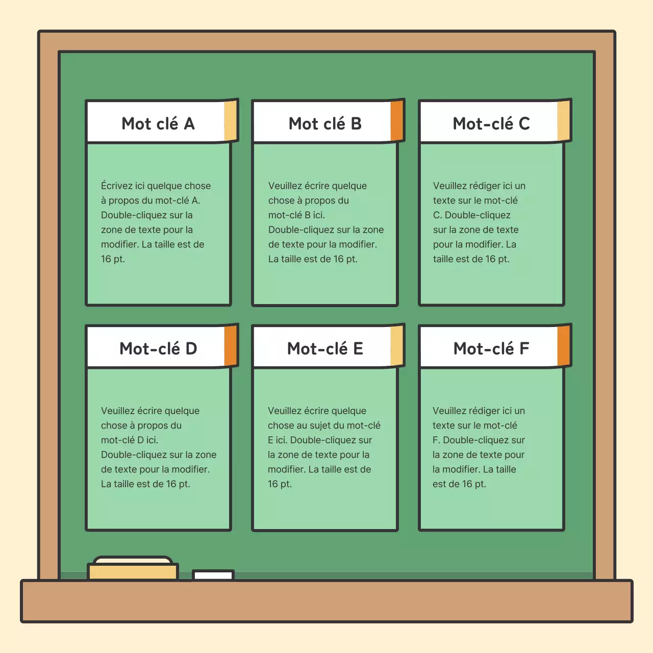 Cartes éducatives colorées pour tableaux noirsNews