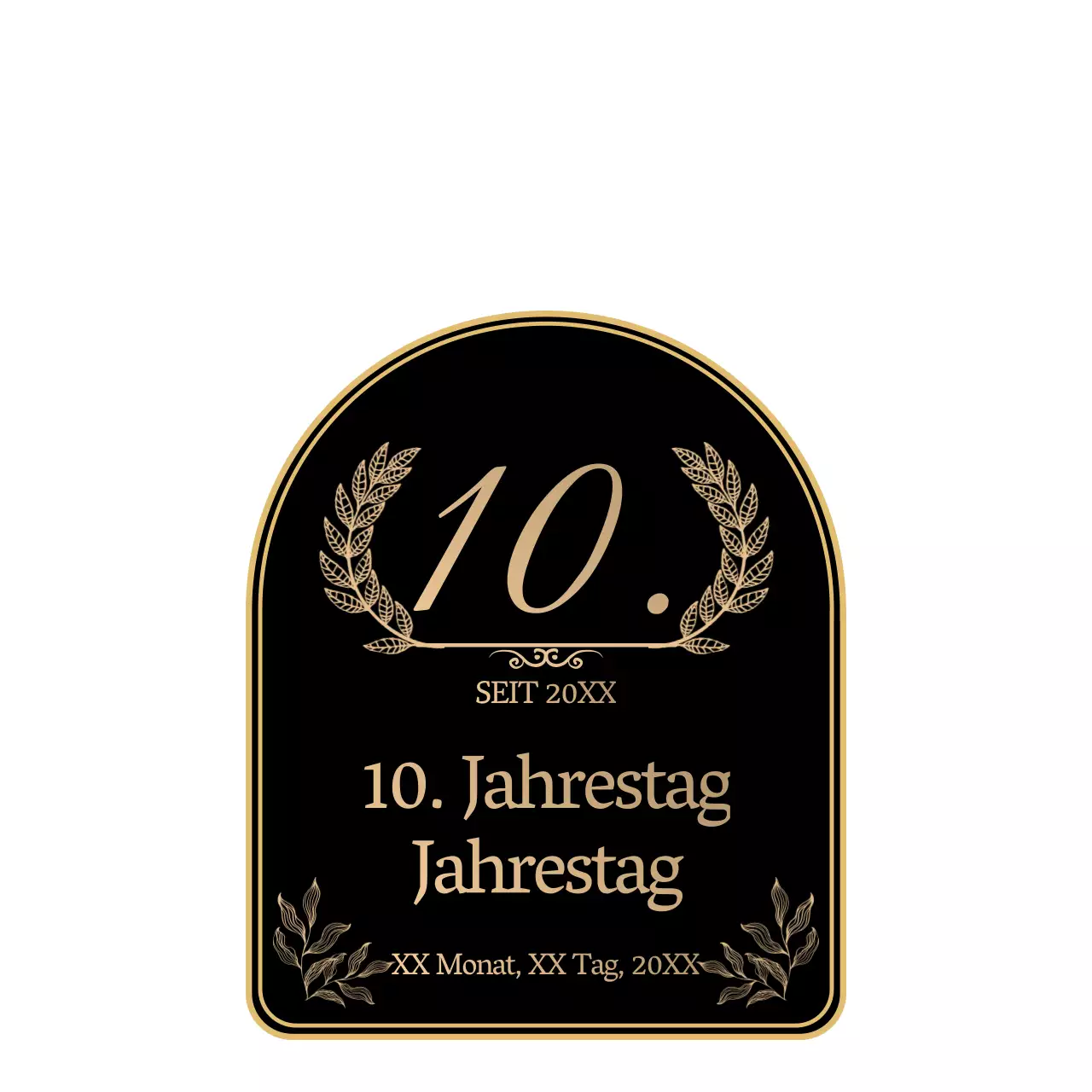 Eine schlichte, emotionale Jubiläumsfeier in Schwarz und Gold