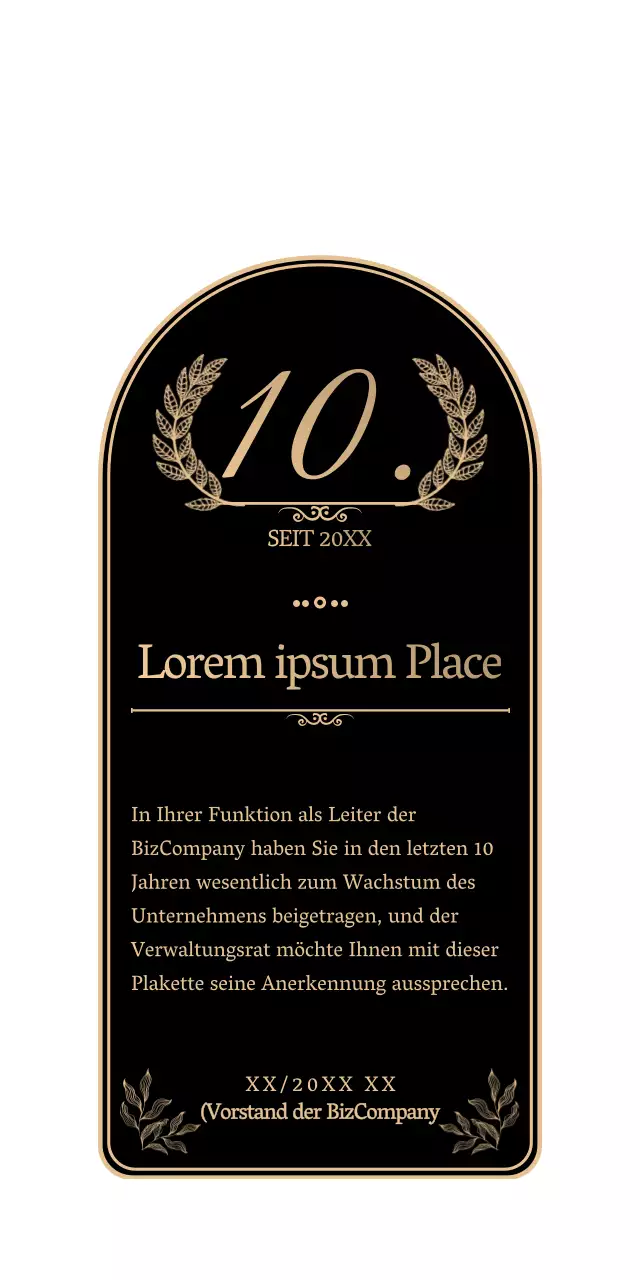 Eine schlichte, emotionale Jubiläumsfeier in Schwarz und Gold