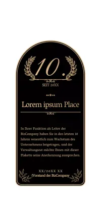 Eine schlichte, emotionale Jubiläumsfeier in Schwarz und Gold