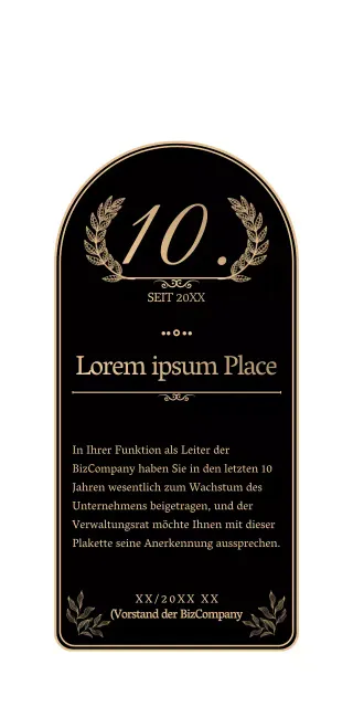 Eine schlichte, emotionale Jubiläumsfeier in Schwarz und Gold