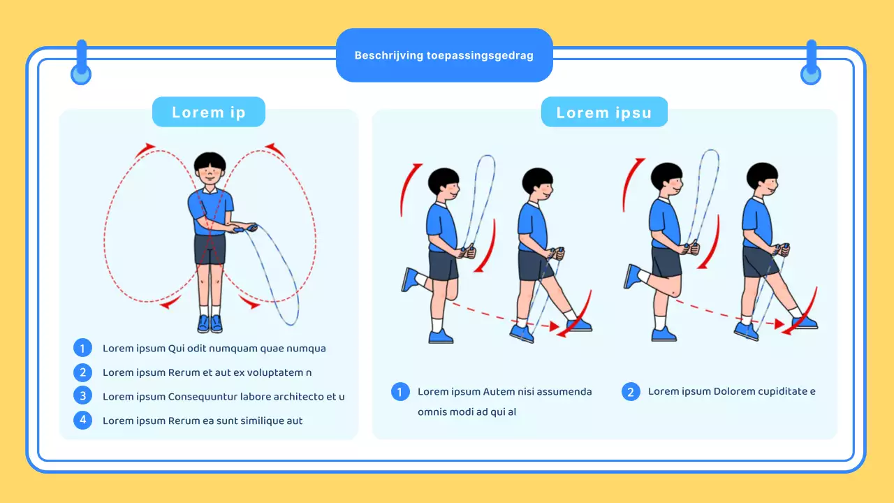 Geel blauw schattige illustratie school lesmateriaal lichamelijke opvoeding