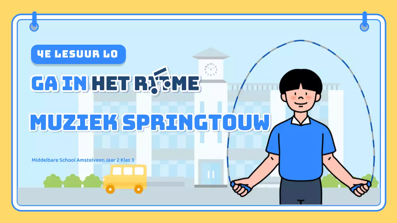 Geel blauw schattige illustratie school lesmateriaal lichamelijke opvoeding