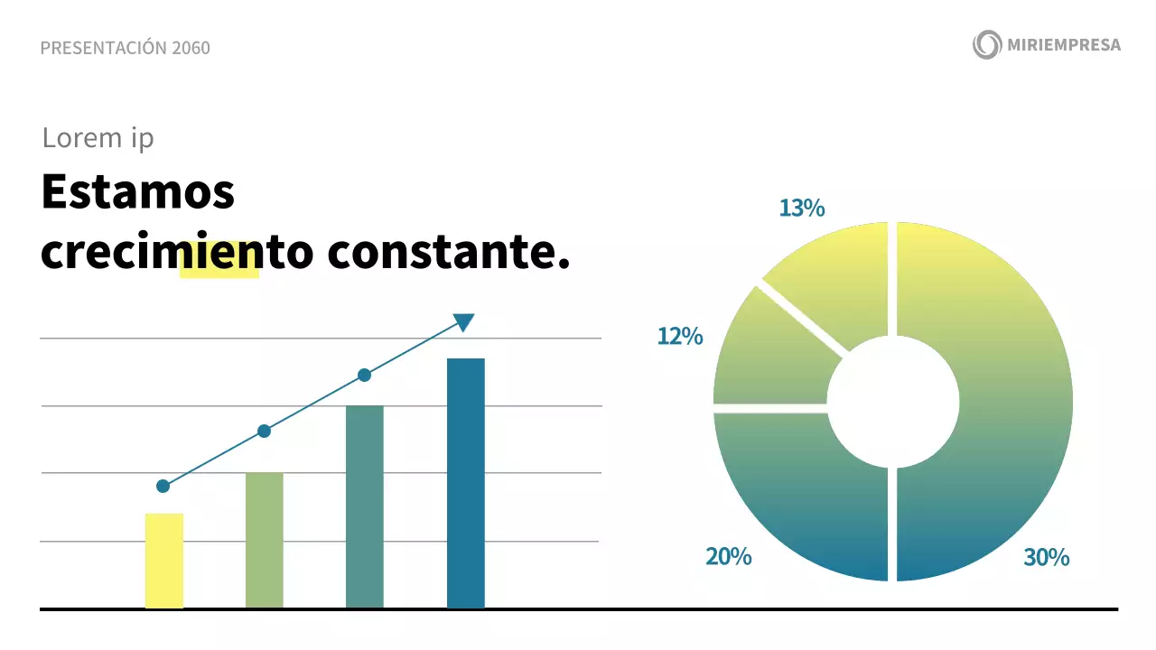 Una moderna propuesta de presentación corporativa en blanco y azul