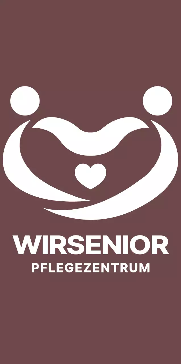 Einfaches und sauberes Pflegestellen-Symbol im Logo-Stil in Braun und Weiß für Werbe- und Verkaufsförderungszwecke