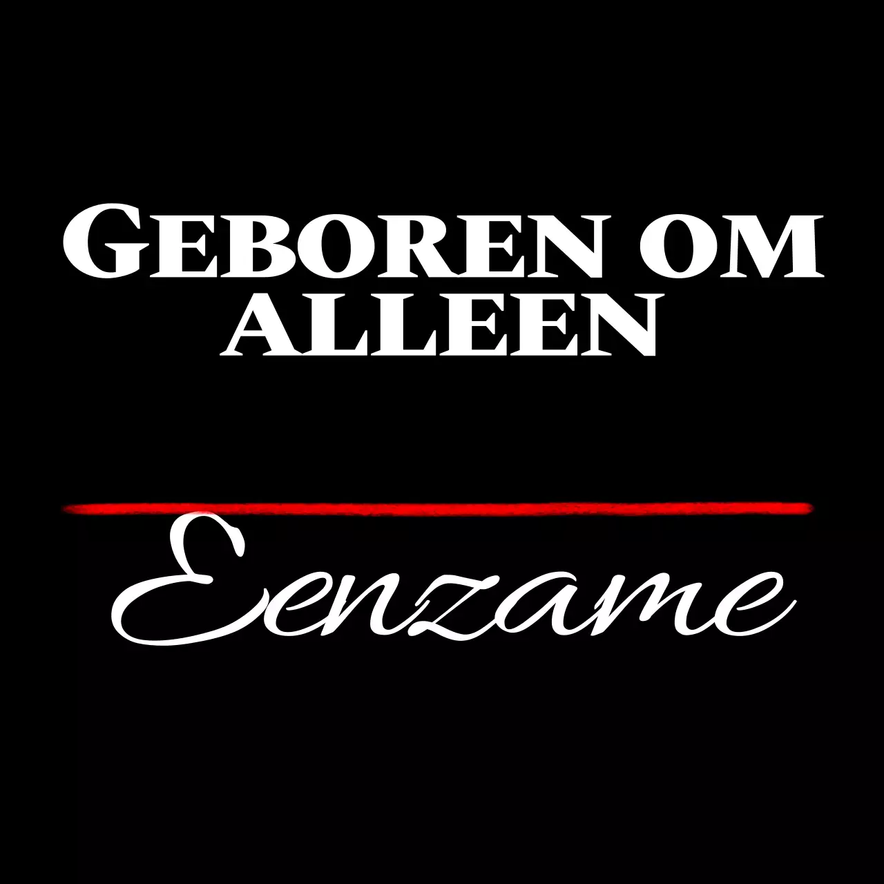 Merchandise met Engelse zinnen in een eenvoudig ontwerp in zwart-wit en rood