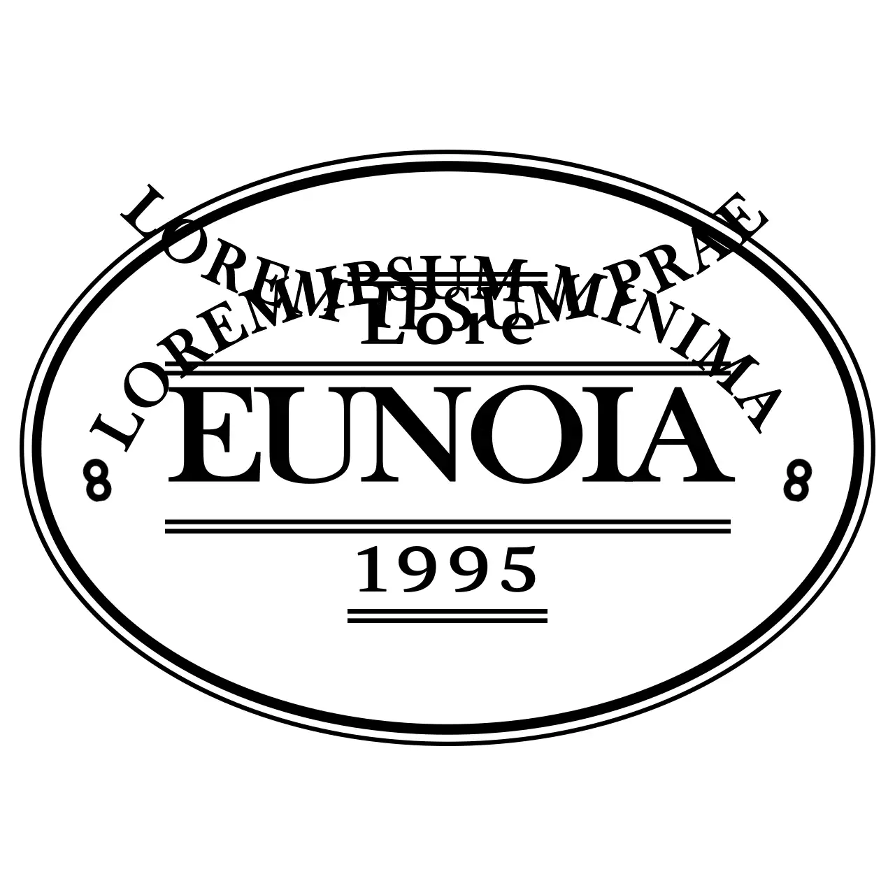 Logo nero, semplice, emozionale, con testo enfatizzato ed emblematico, per la promozione di bar e locali