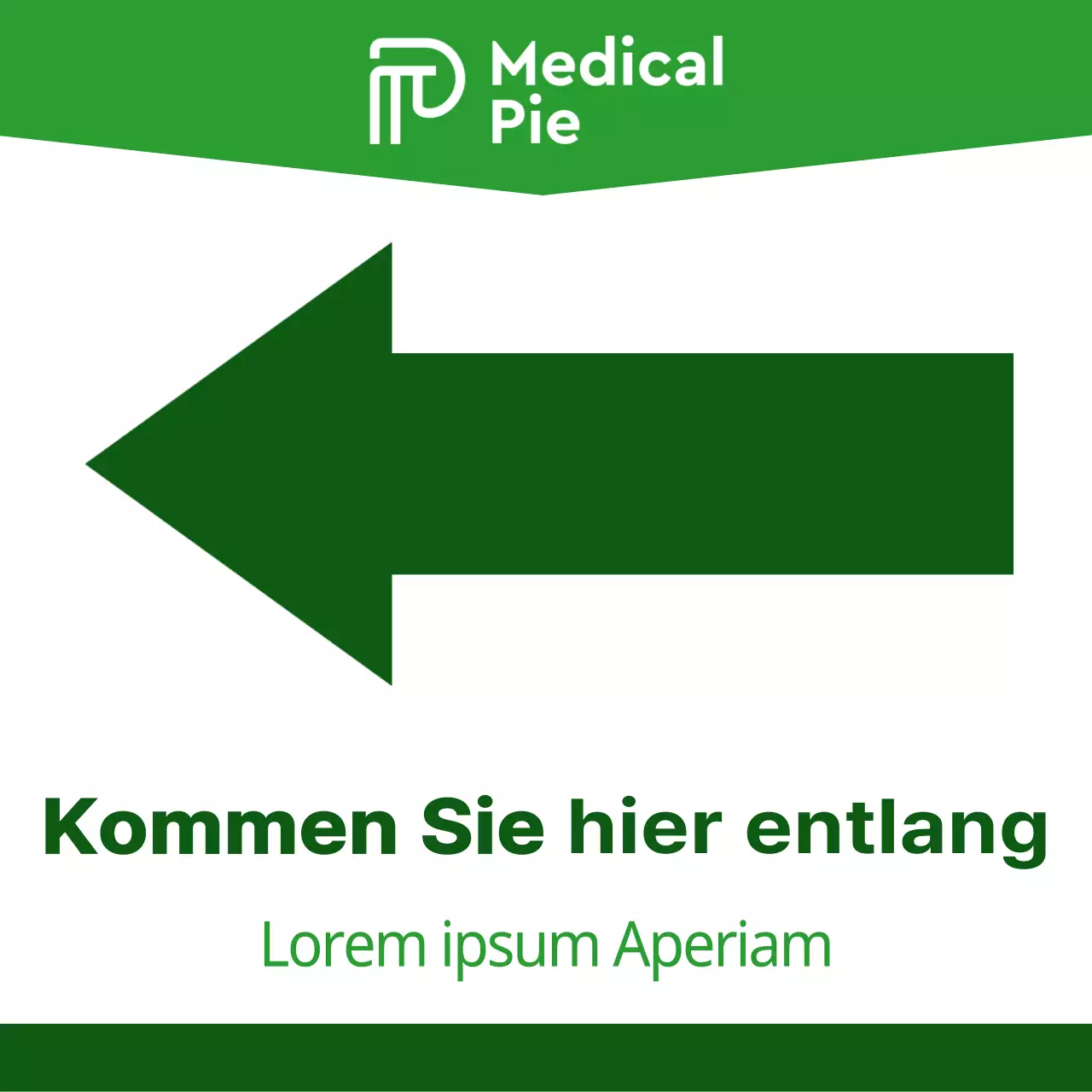 Einfache und saubere Kombination aus Pfeilen und Text in Grün und Lindgrün Layout-Stil Wegbeschreibung zum Seminar