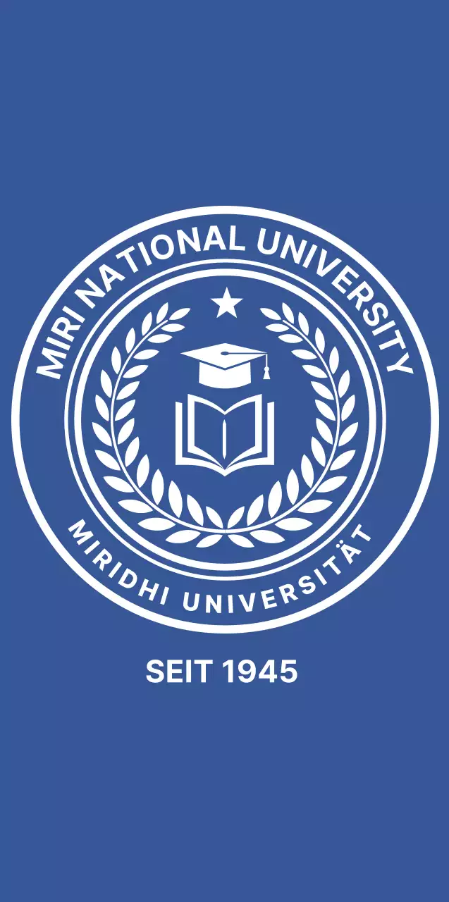 Schulsouvenirs mit blauen und weißen Universitätssymbolen