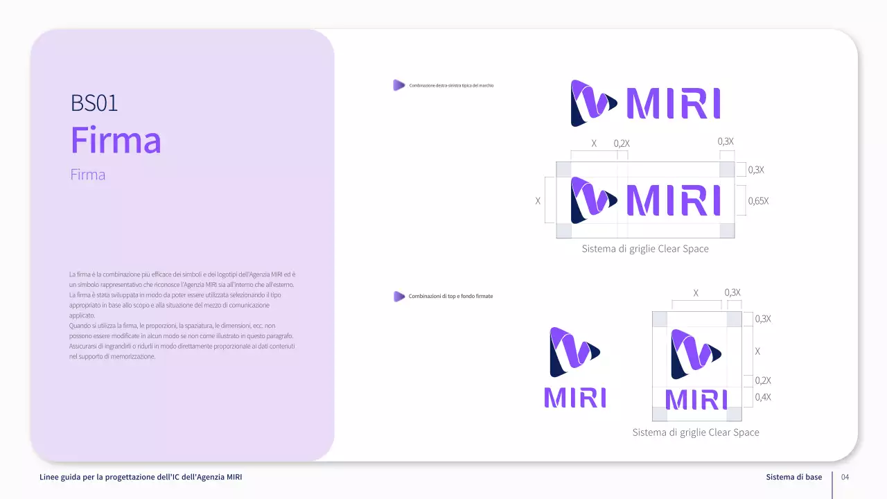 Linee guida del marchio aziendale in viola