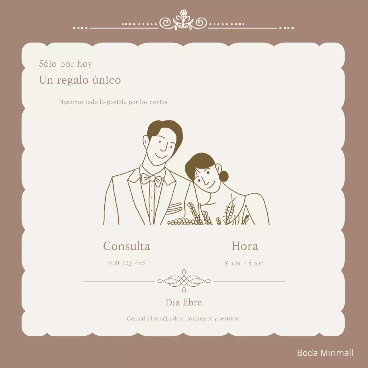 Marrón y beige lujosos favores de la boda tema promocional