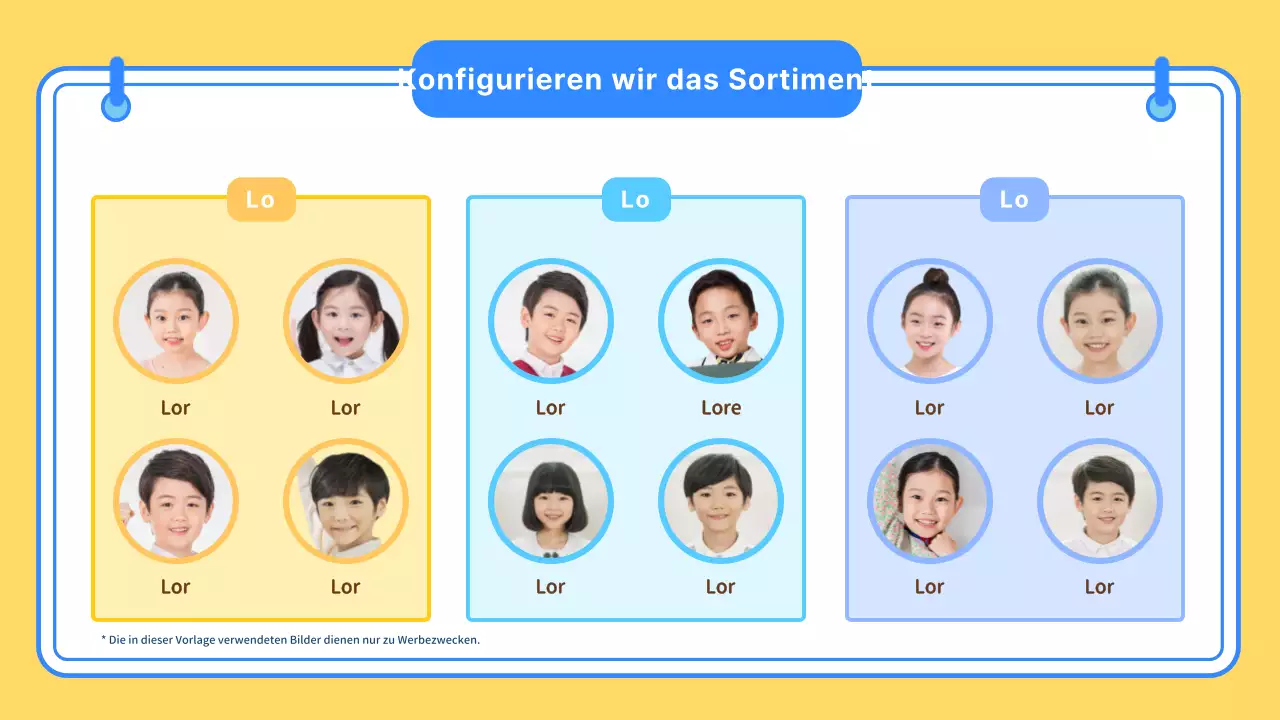 Gelb blau niedliche Illustration Schule Leibeserziehung Unterrichtsmaterial