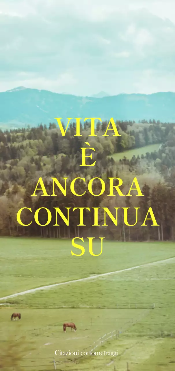 Merchandising con foto emozionali di paesaggi gialli e bianchi e testo emozionale