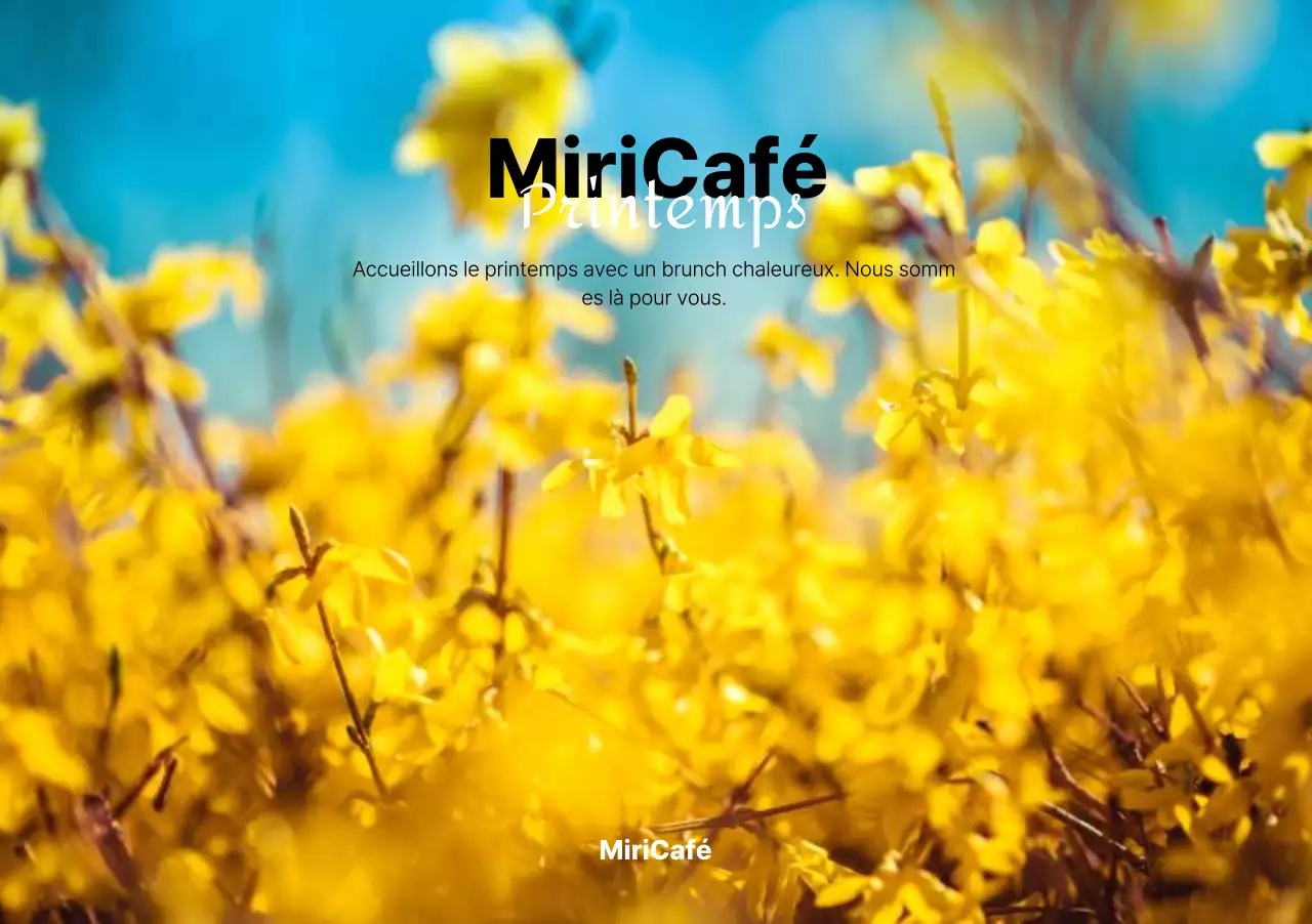 Conception d'un café émotionnel avec un concept de fleurs printanières