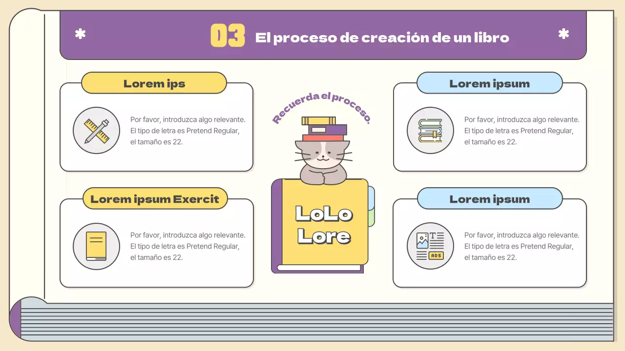 Planificación de publicaciones kitsch en amarillo y morado Material del curso